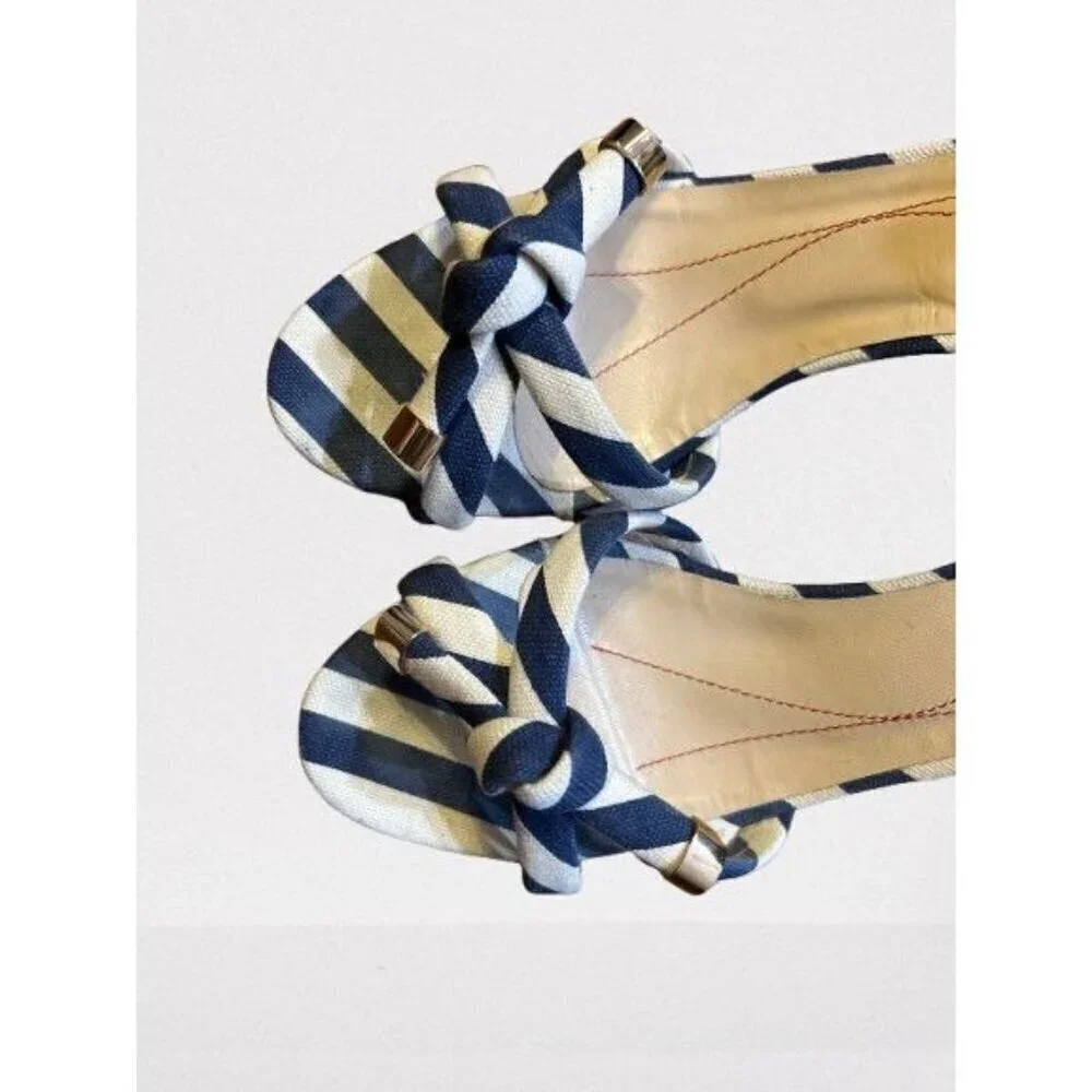 Kate Spade Strappy high heel sandals made in Italy nautical open toe Size 7.5